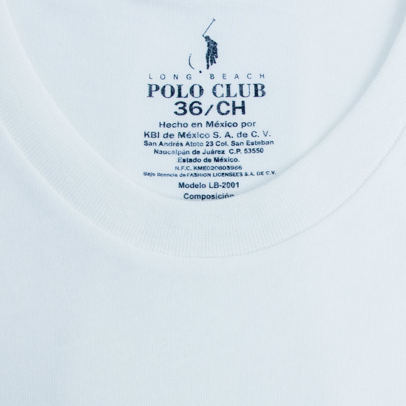 Playera cuello redondo POLO CLUB lisa para hombre