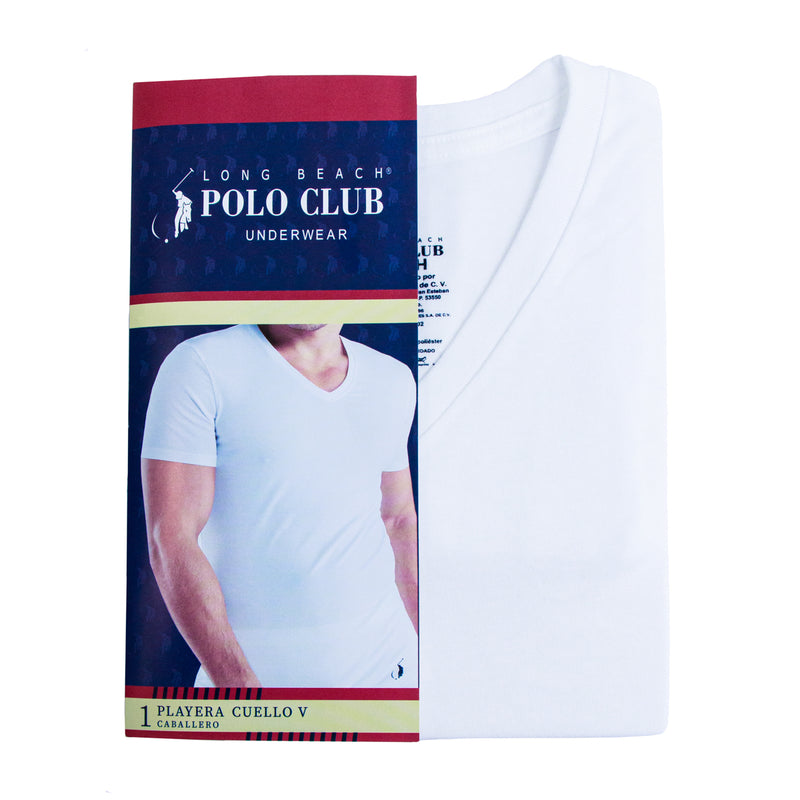 Playera cuello redondo POLO CLUB lisa para hombre