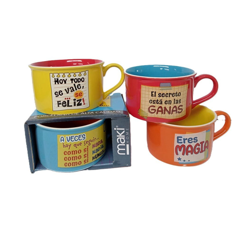 TAZA PORCELANA FRASES 6 OZ AM89-005