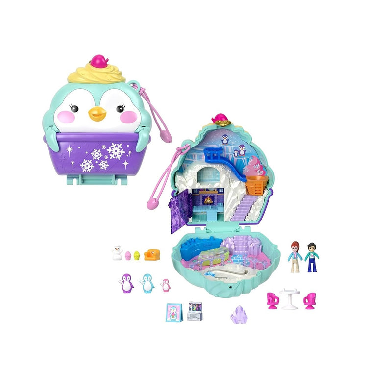 POLLY POCKET ESTUCHE DE PINGÜINO NIEVE HRD34