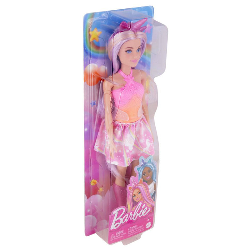 BARBIE UNICORNIO FALDA DE ENSUEÑO ROSA HRR13