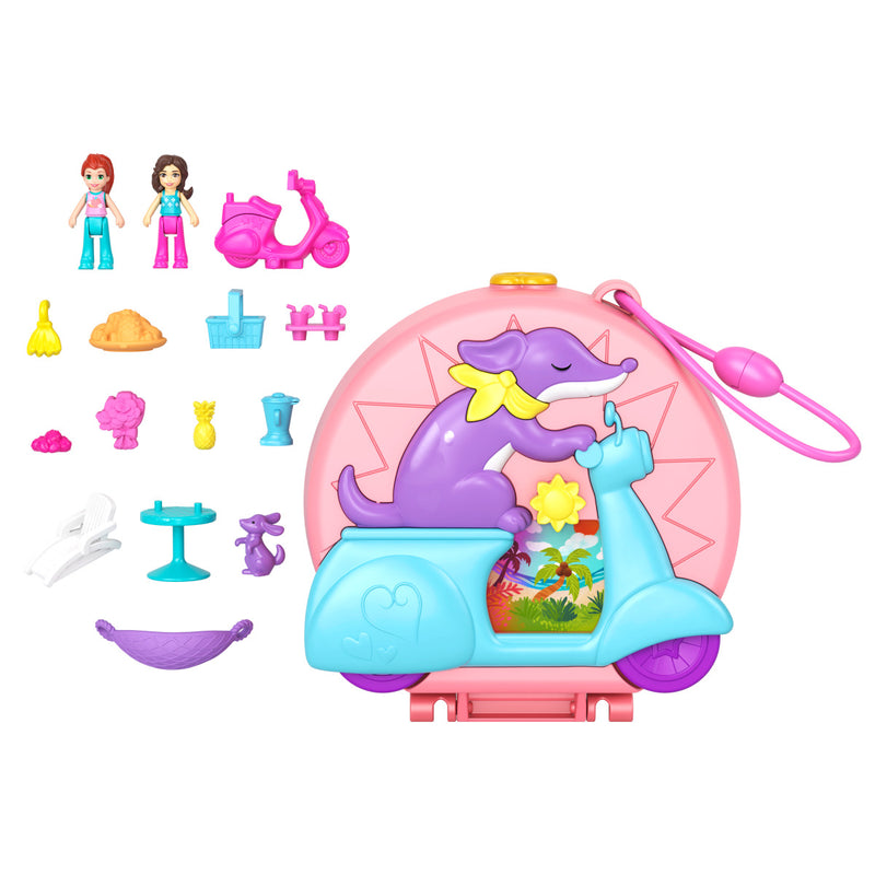 POLLY POCKET MUNDO SORPRESA PERRITO MOTO HWN98