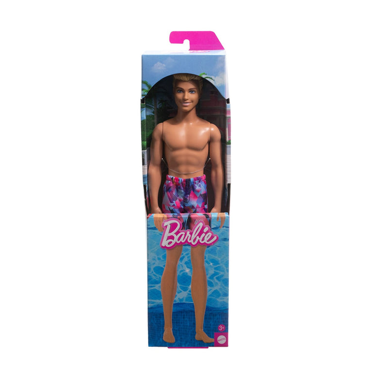 BARBIE MUÑECO KEN DE PLAYA TRAJE DE BAÑO HXX52