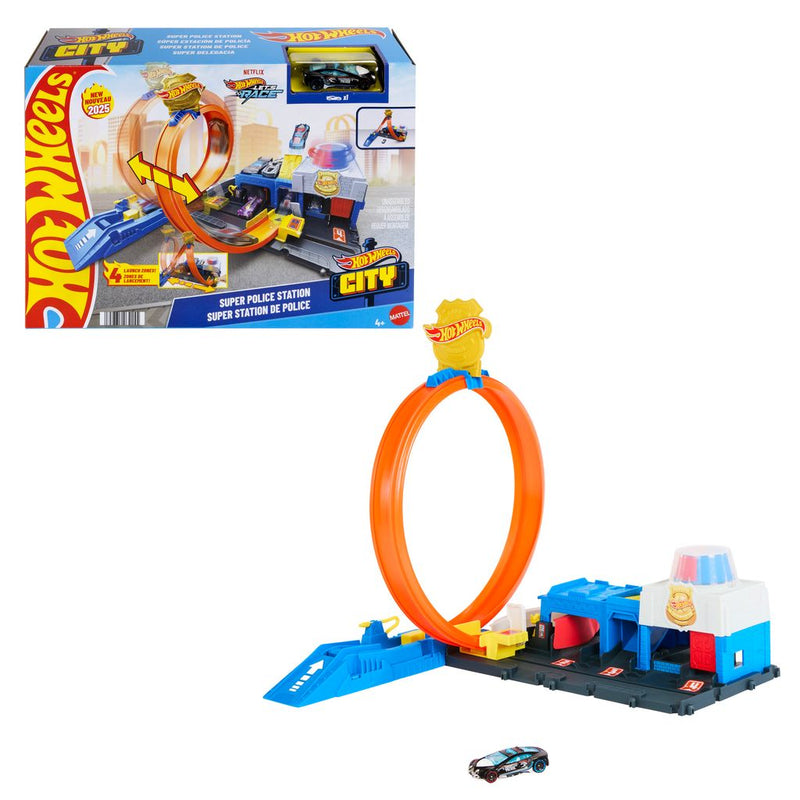 HOT WHEELS CITY SUPER ESTACION DE POLICIA JBM71