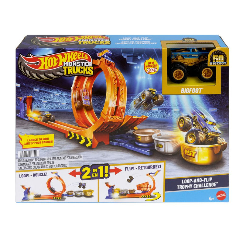 HOT WHEELS MONSTER TRUCKS COMPETENCIA DE BIGFOOT GIROS EXTREMOS JBX64