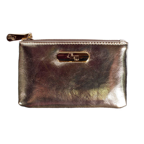 Monedero rectangular ITALY tornasol color negro