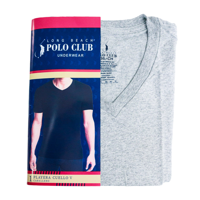 Playera cuello V YORKSHIRE lisa para hombre