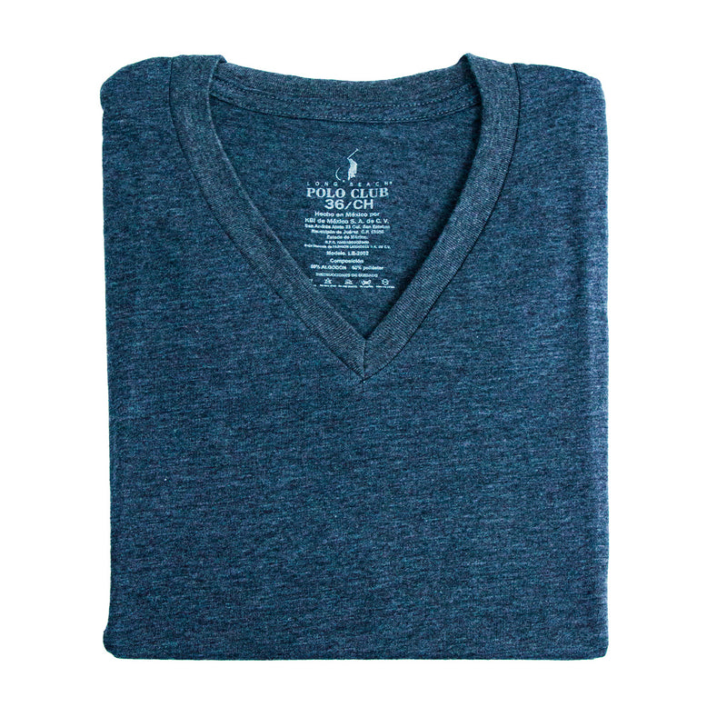 Playera cuello V YORKSHIRE lisa para hombre