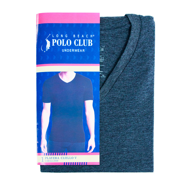 Playera cuello V YORKSHIRE lisa para hombre