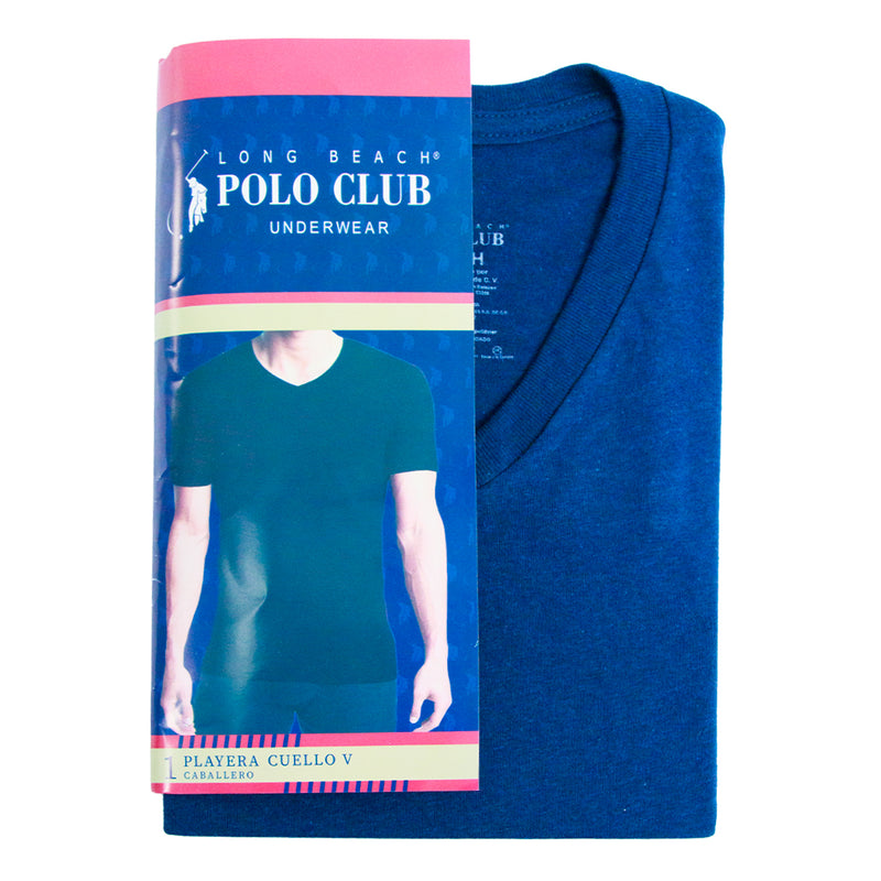 Playera cuello V YORKSHIRE lisa para hombre