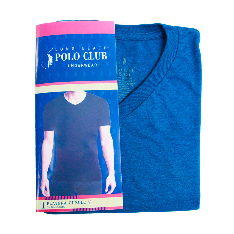 Playera cuello V YORKSHIRE lisa para hombre