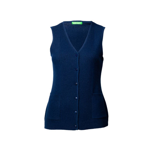 Chaleco formal STREMY cuello en "V" y botones frontales para mujer