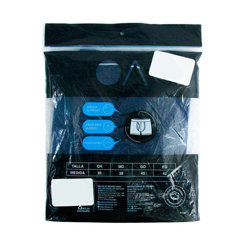 Boxer largo OPTIMA liso para hombre