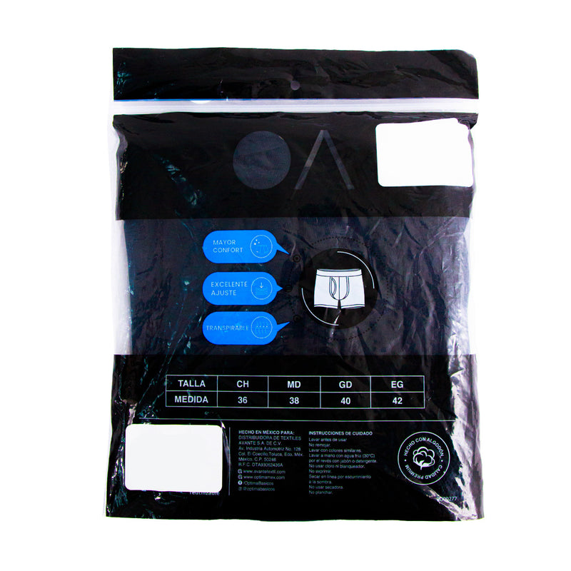 Boxer largo OPTIMA liso para hombre
