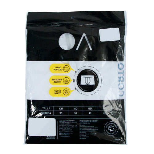 Boxer largo OPTIMA liso para hombre