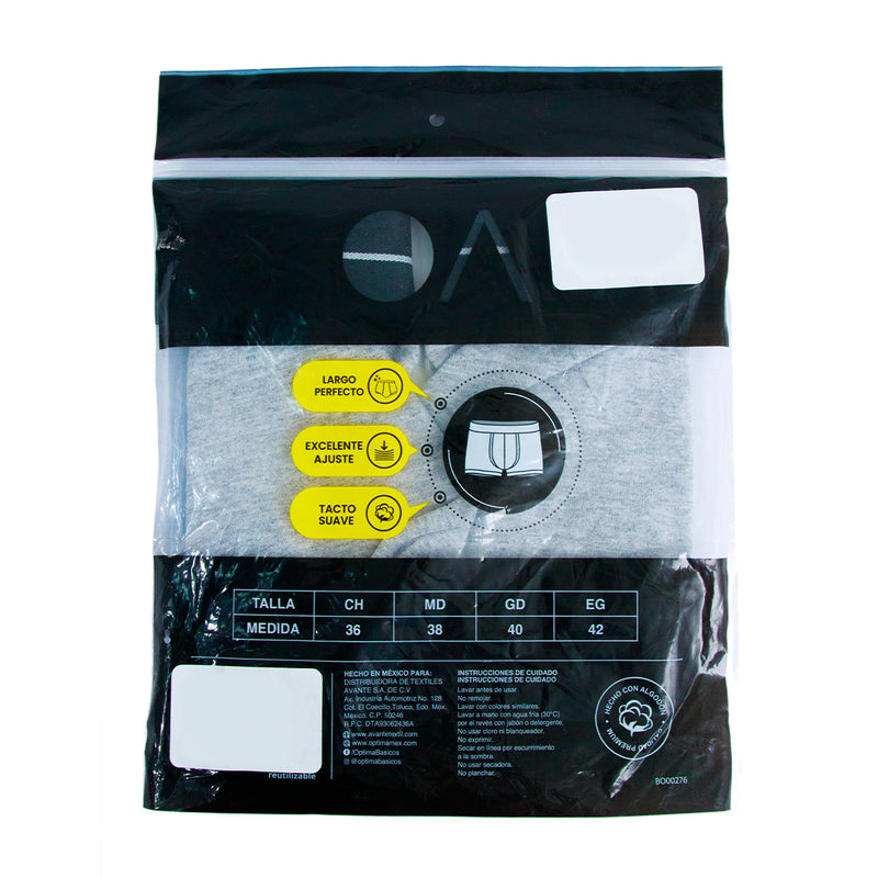 Boxer largo OPTIMA liso para hombre