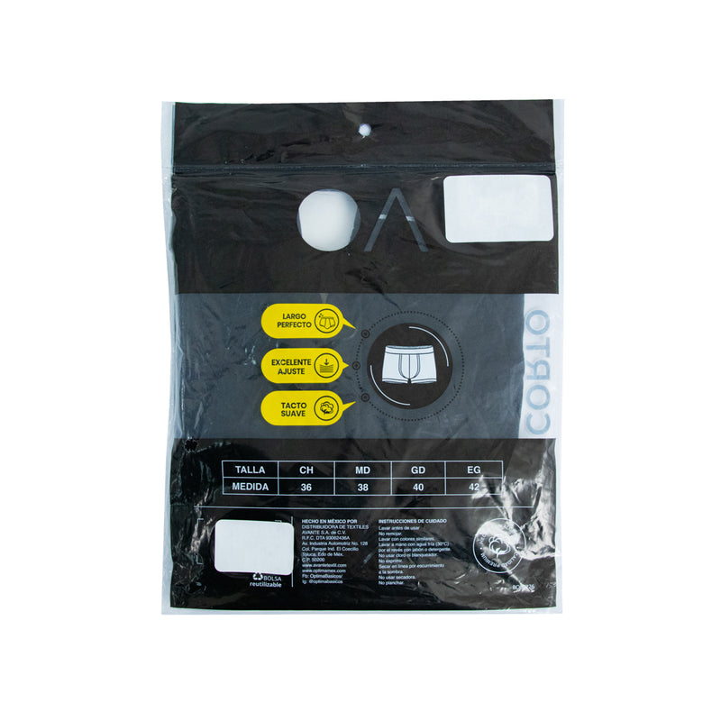 Boxer largo OPTIMA liso para hombre