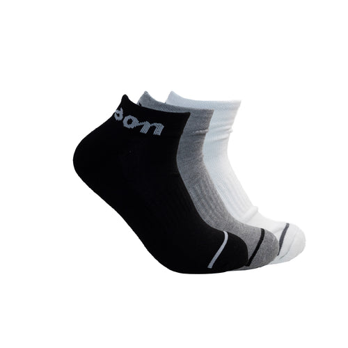 3Pack calcetin con resorte WILSON blanco, negro y gris para hombre