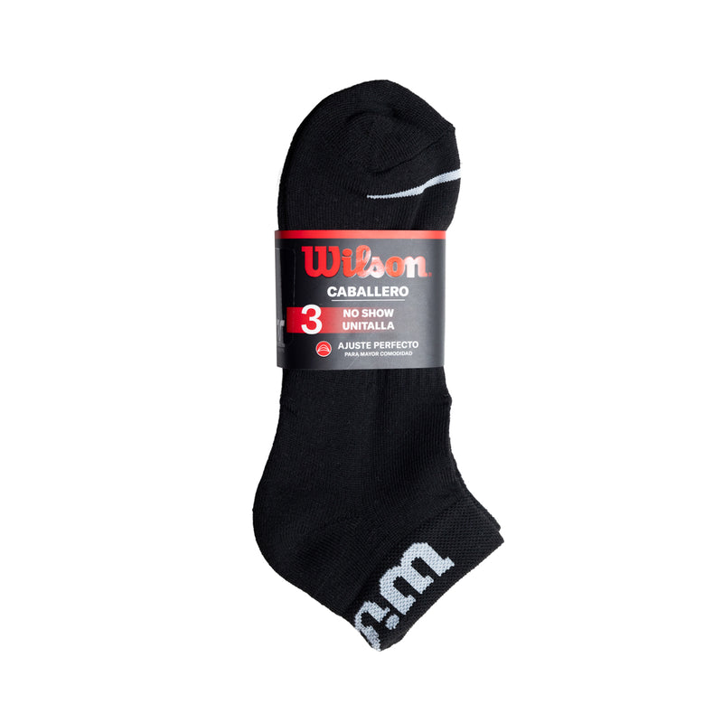 3Pack calcetin con resorte WILSON blanco, negro y gris para hombre