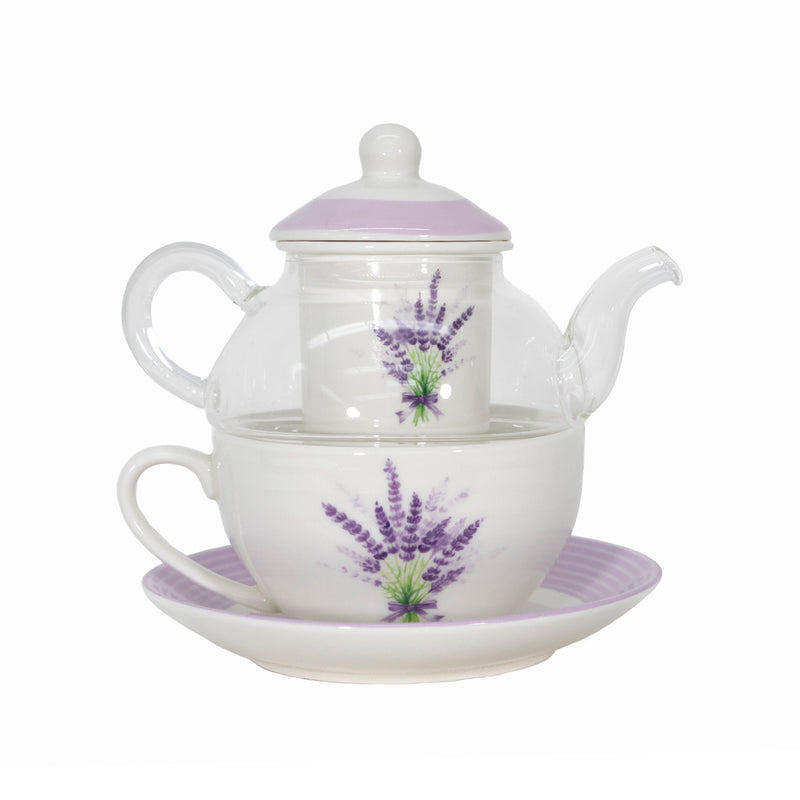 Taza C/Tetera C/Lavandas  Mod.8680 TEA POT
