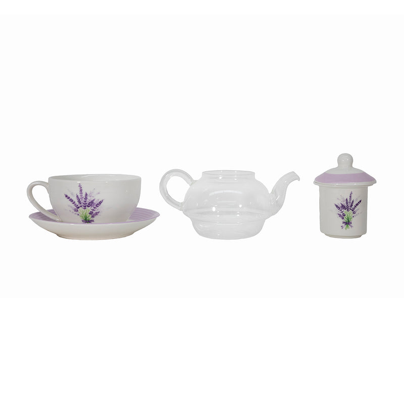 Taza C/Tetera C/Lavandas  Mod.8680 TEA POT