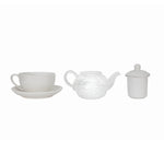 Taza C/Tetera Blanca White Tea Pot Mod.WHITE TEA POT