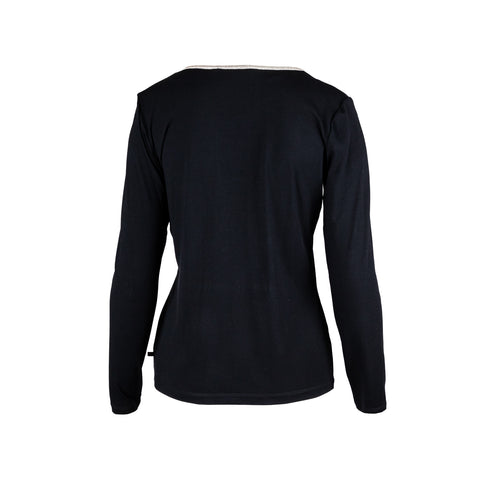 Blusa lycra lisa FOLEYS escote V con bies para dama