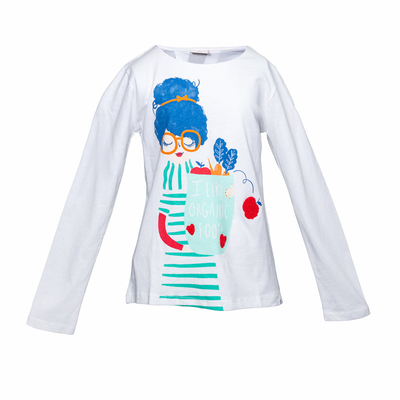 Playera casual manga larga BOBOLI para niña