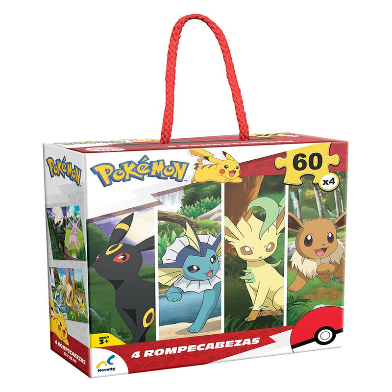 Rompecabezas 4 en 1 Pokémon Eevee