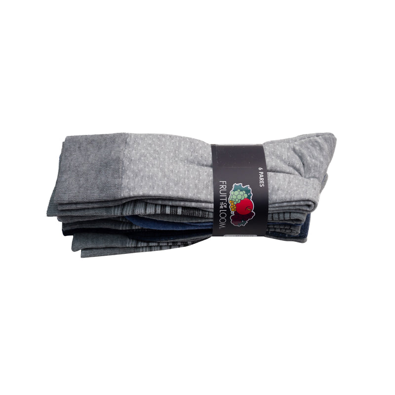 6Pack calcetines formales FRUIT OF THE LOOM largos para hombre
