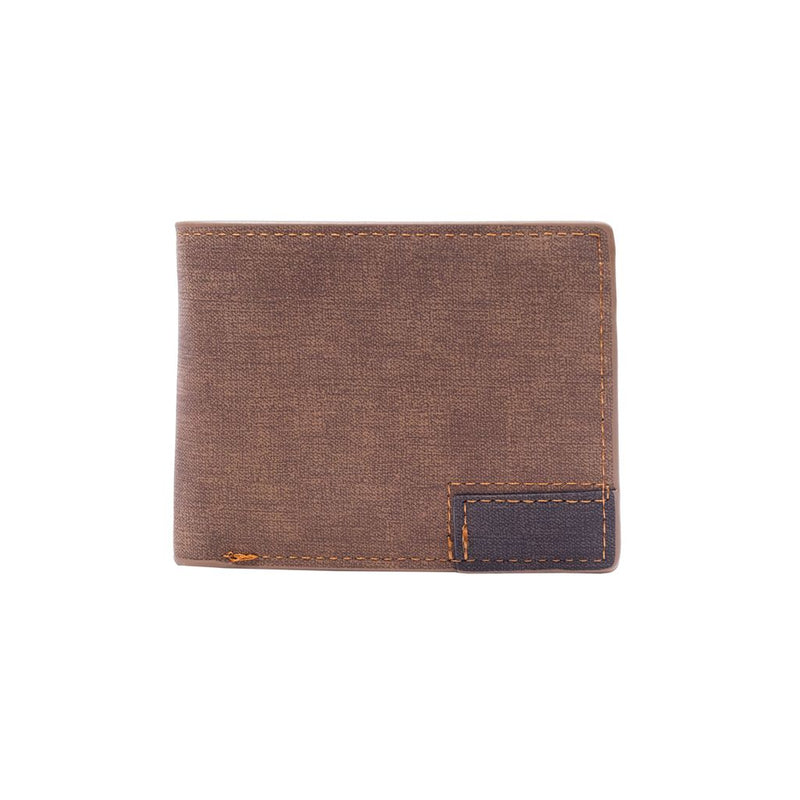 Billatera efecto gamusa SILVER color cognac para hombre