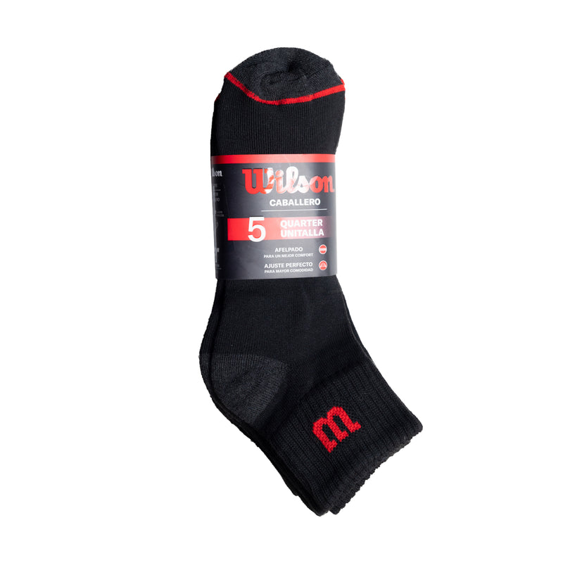 5pack calcetin afelpado WILSON quarter para hombre