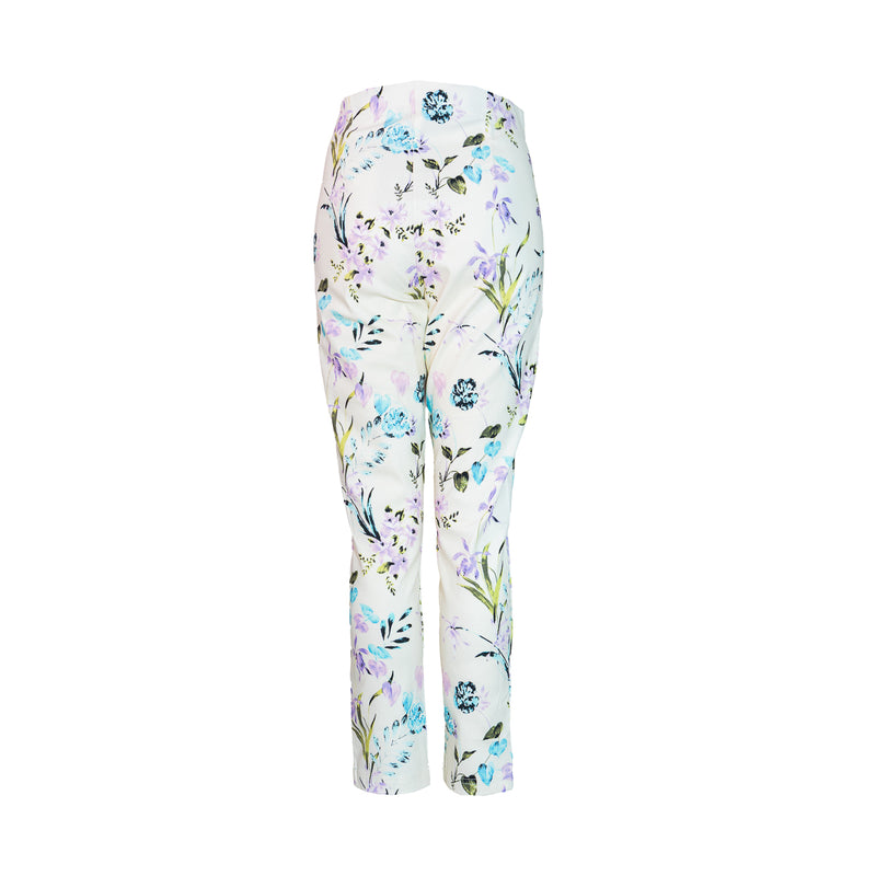 Pantalón estampado floral ALEXIS cintura media y pierna skinny para mujer