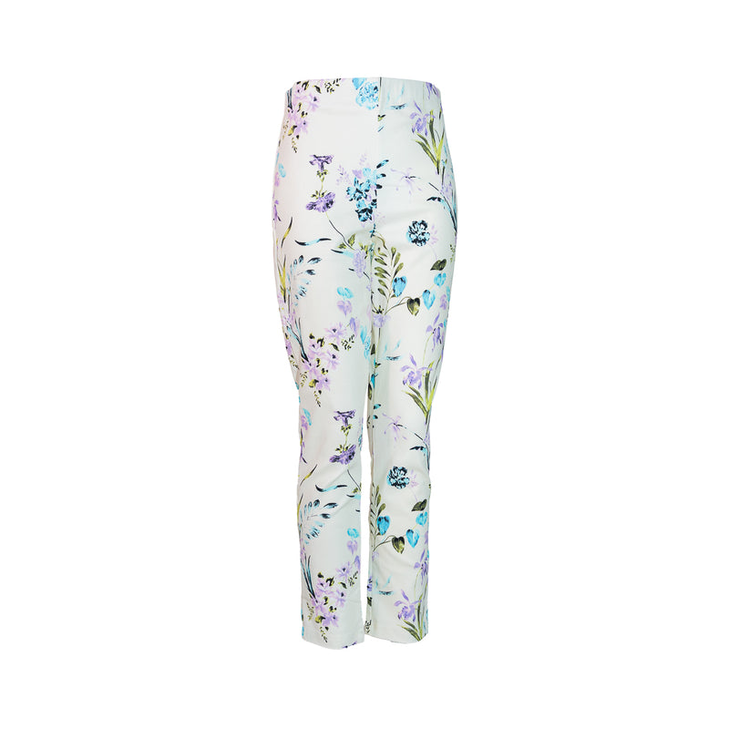 Pantalón estampado floral ALEXIS cintura media y pierna skinny para mujer