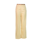 Pantalón con cinturón STREET GLAM de lino con bolsas funcionales para mujer