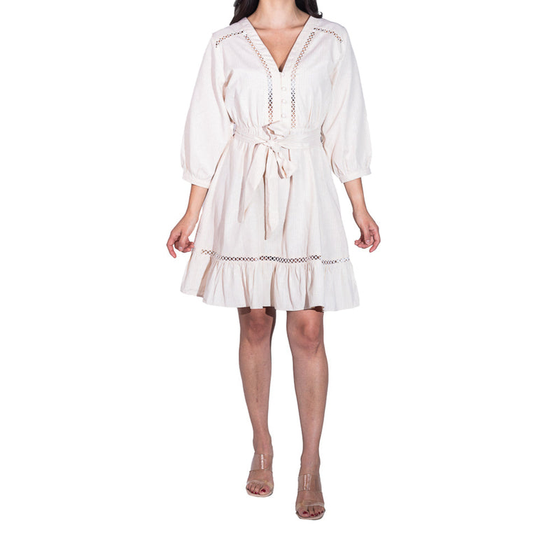 Vestido corto STREET GLAM manga 3/4 para dama