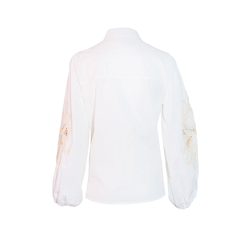 Blusa camisera STREET GLAM con bordado para mujer