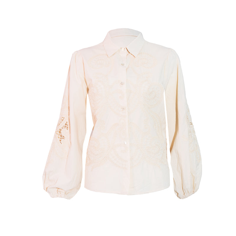 Blusa camisera STREET GLAM con bordado para mujer