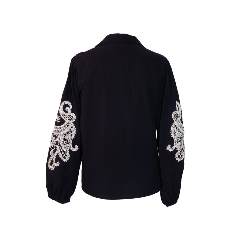 Blusa camisera STREET GLAM con bordado para mujer