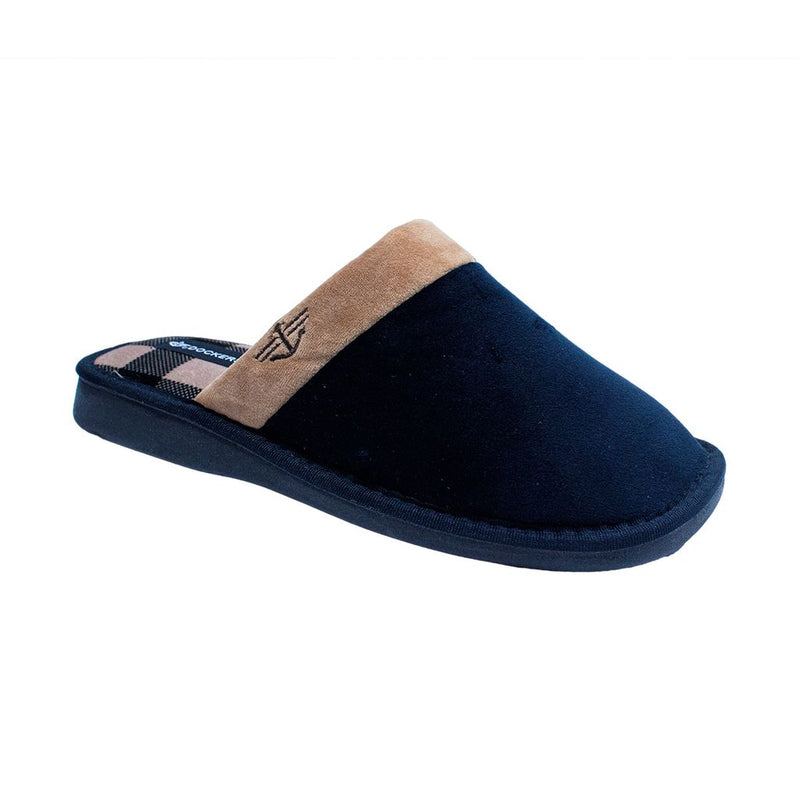 Pantuflas cómodas DOCKERS con plantilla acolchada y forro de cuadros para hombre