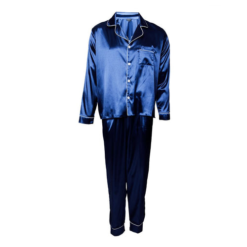 Pijama tipo seda JEVEC 2 piezas para hombre