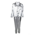 Pijama tipo seda JEVEC 2 piezas para hombre
