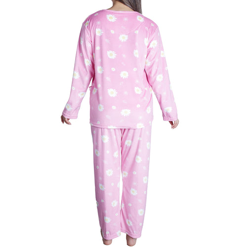 Pijama de tela polar STAR WETS con estampado para mujer
