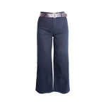 Pantalon de gabardina STREET GLAM corte flare con cinturon para dama