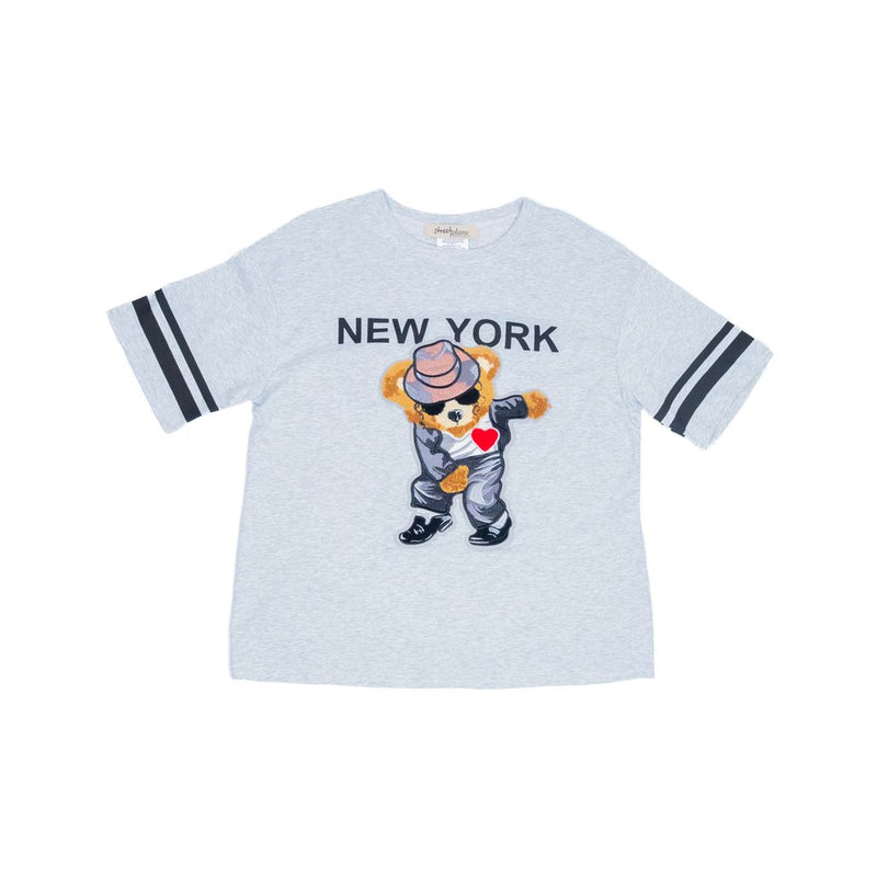 Playera manga corta STREET GLAM estampado en 3D teddy bear para dama