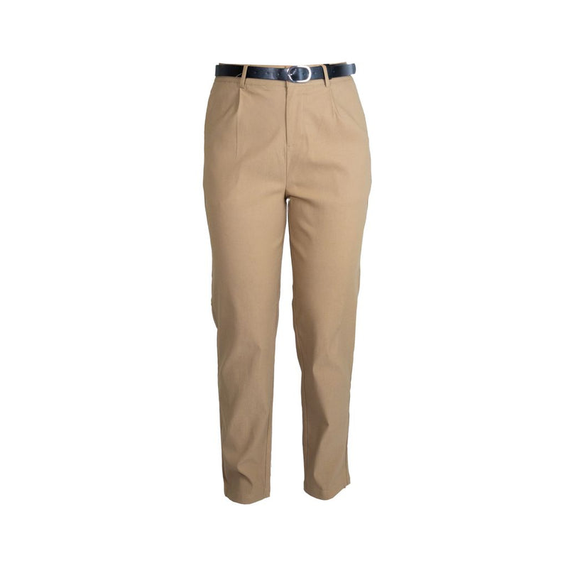 Pantalón formal STREET GLAM corte recto con cinturon y pinzas para dama
