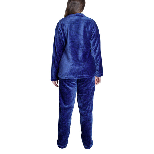 Pijama de tela polar DEBORAH con estampado para mujer