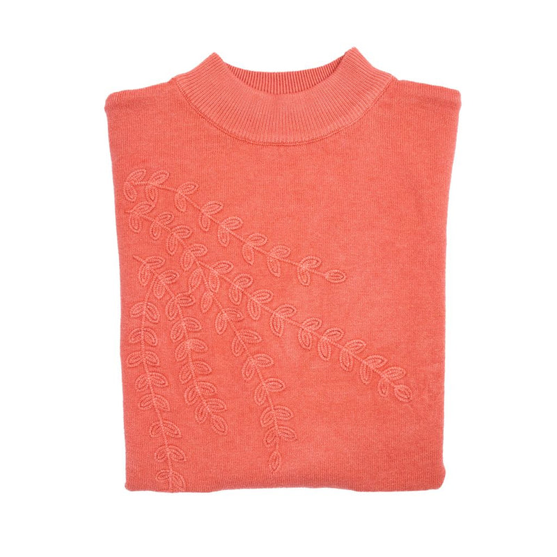 Sueter de punto BANANA LIMÓN diseño tejido cuello mock para dama