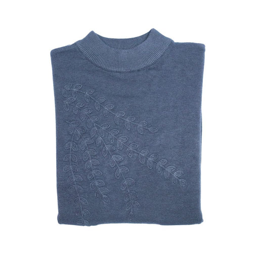 Sueter de punto BANANA LIMÓN diseño tejido cuello mock para dama