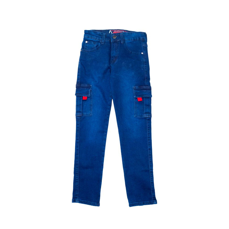 Jeans tipo cargo AMERICAN FLY skinny para niño